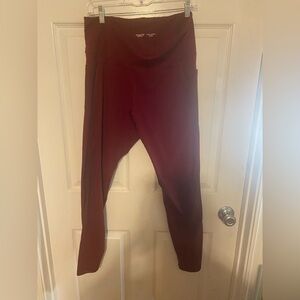 Old Navy Burgundy High-Waisted Leggings
